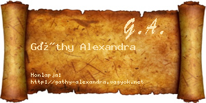 Gáthy Alexandra névjegykártya
